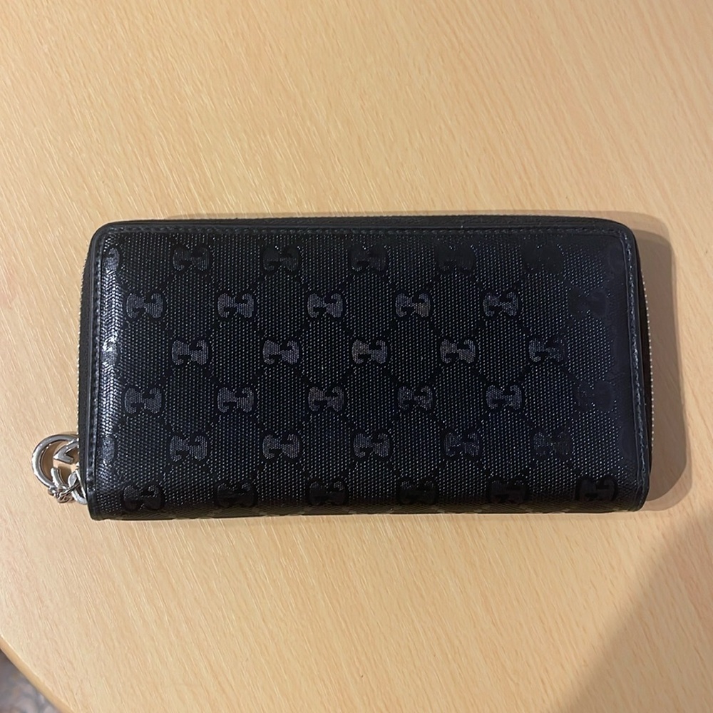 Black zip wallet